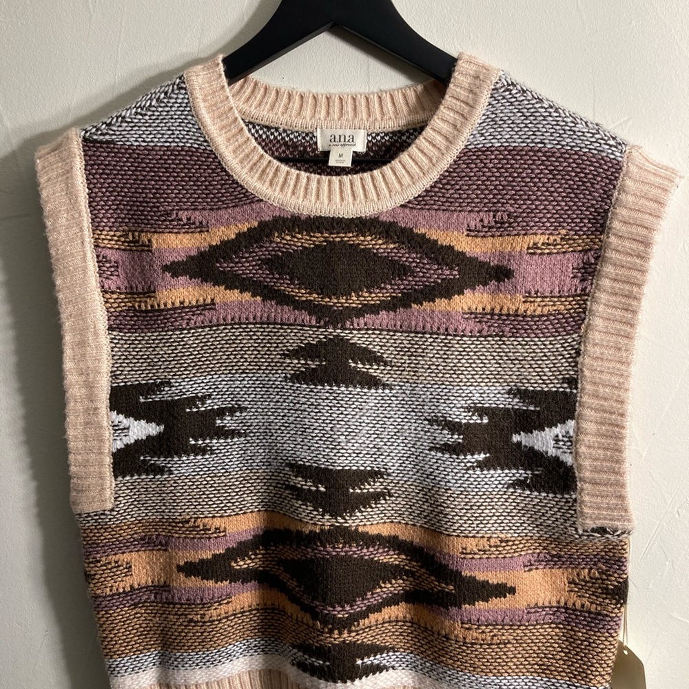 Ana Multicolor Knit Sweater Vest